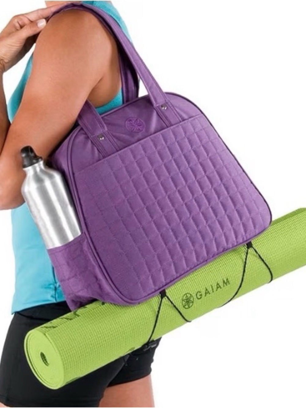 Gaiam Yoga Metro Gym Bag in Purple